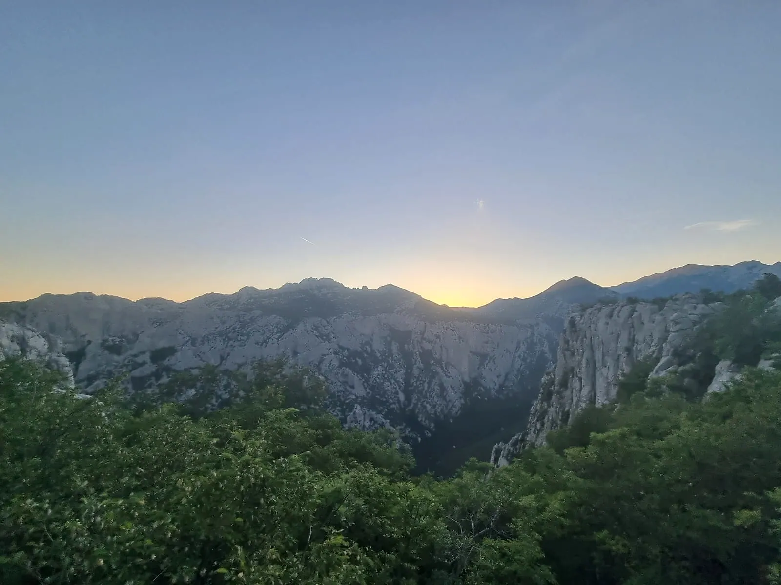 Paklenica canyon and Velebit landscape near Seline Croatia