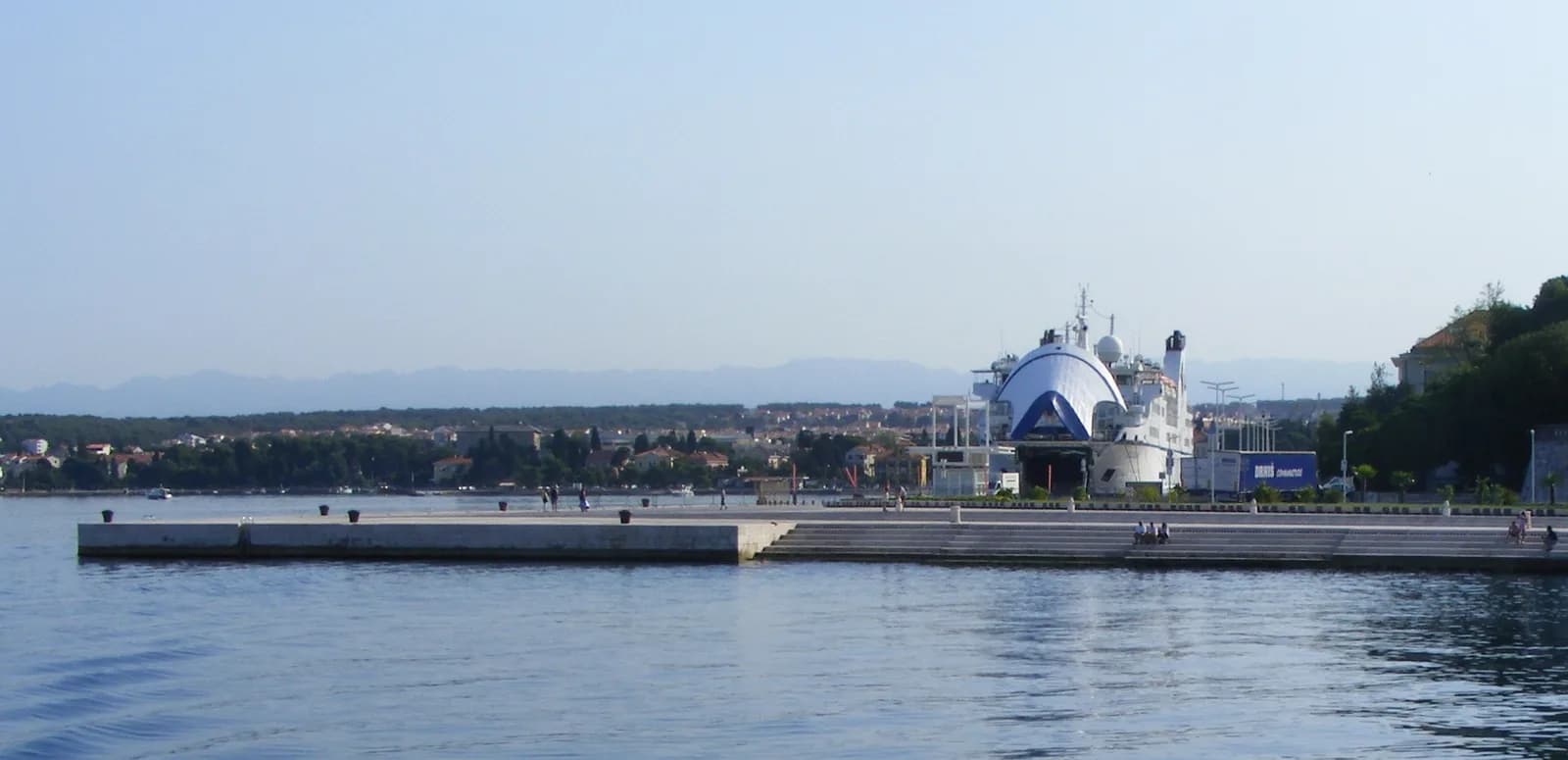 Zadar waterfront viewed from the sea
